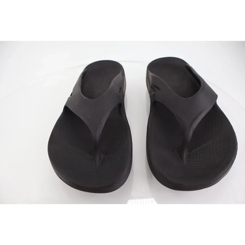 Oofos Mens OOriginal Sandal Size 11 Black Sport Recovery Shoe Thong Slide Comfy